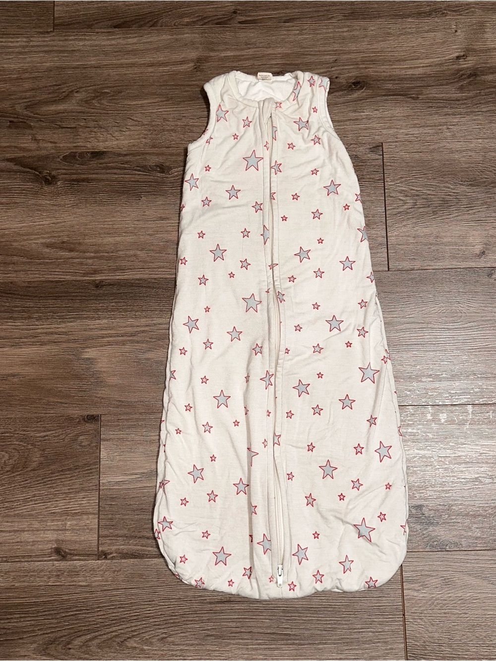BABY Bamboo Viscose Sleep Sak Cream With Star Pattern Sleeveless Medium